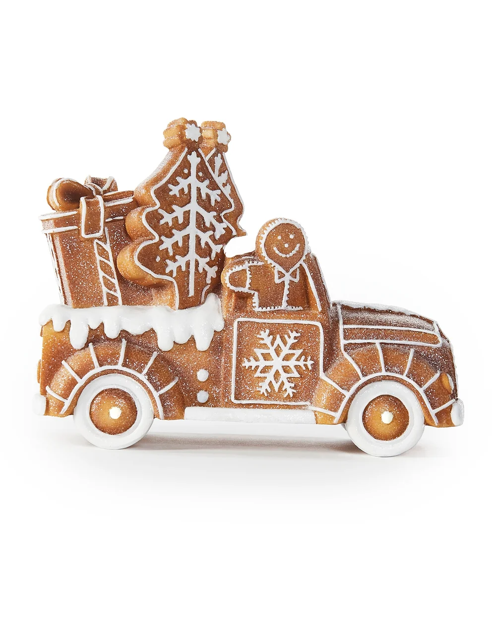 WeRChristmas Gingerbread Car Decoration Festive Ornament With Trees And Gifts 21 Cm - No Size Image 1