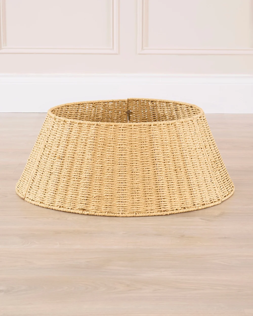 WeRChristmas Cream Neutral Knitted Paper Rattan Christmas Tree Collar 65 Cm - No Size Image 5