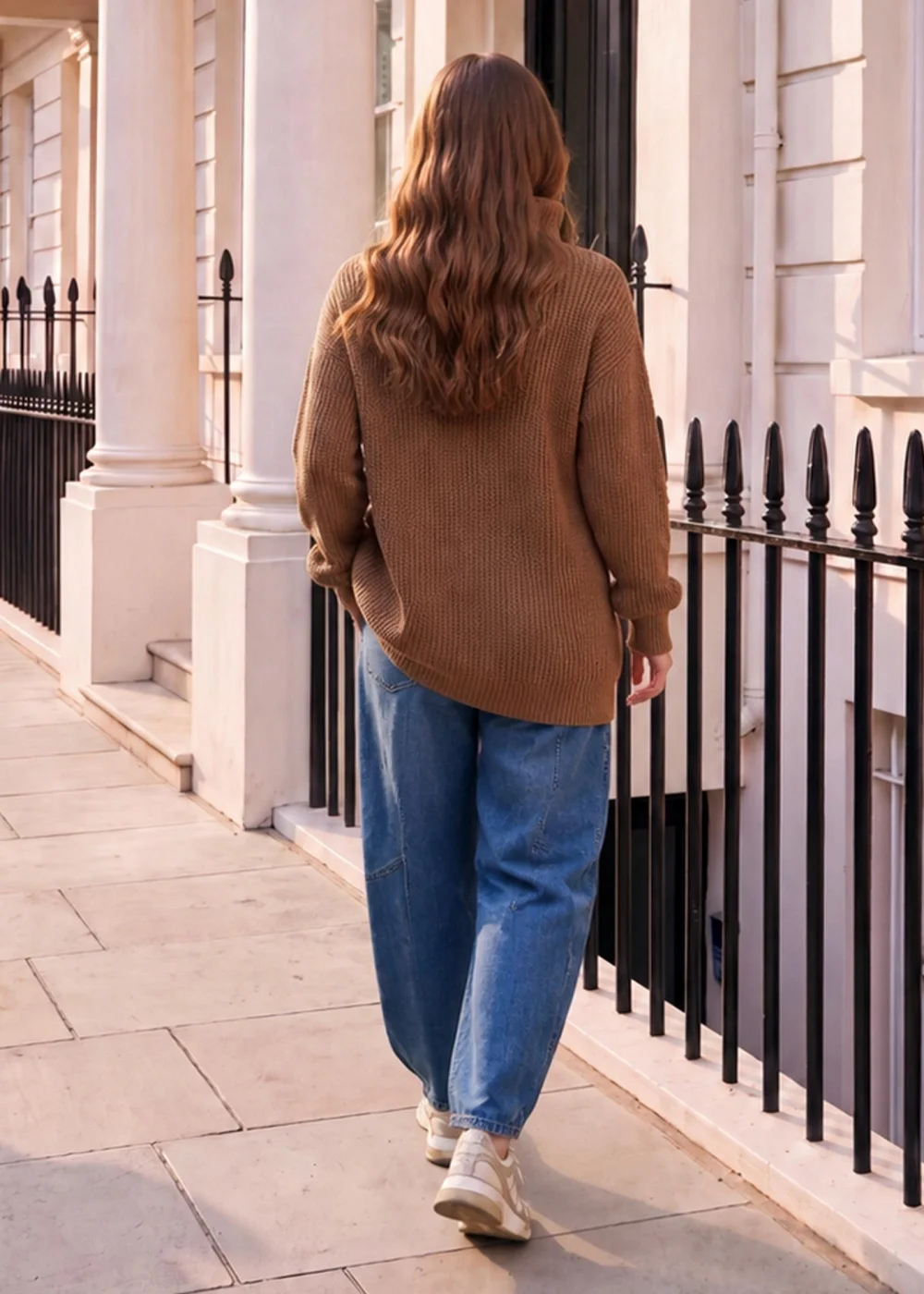 AX Paris Camel 1/4 Zip Knit Jumper - M/L Image 4
