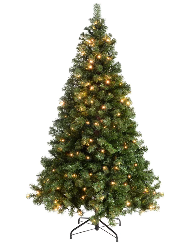 WeRChristmas Green Pre-Lit Emerald Spruce Artificial Christmas Tree 200 Warm White Leds 6 Ft