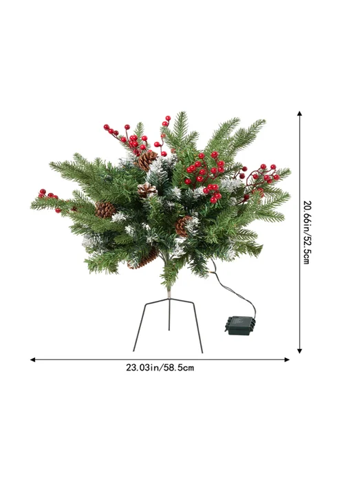 Lifeideas Green Artificial Christmas Tree with Decorations and LED Lights - One Size Image 2