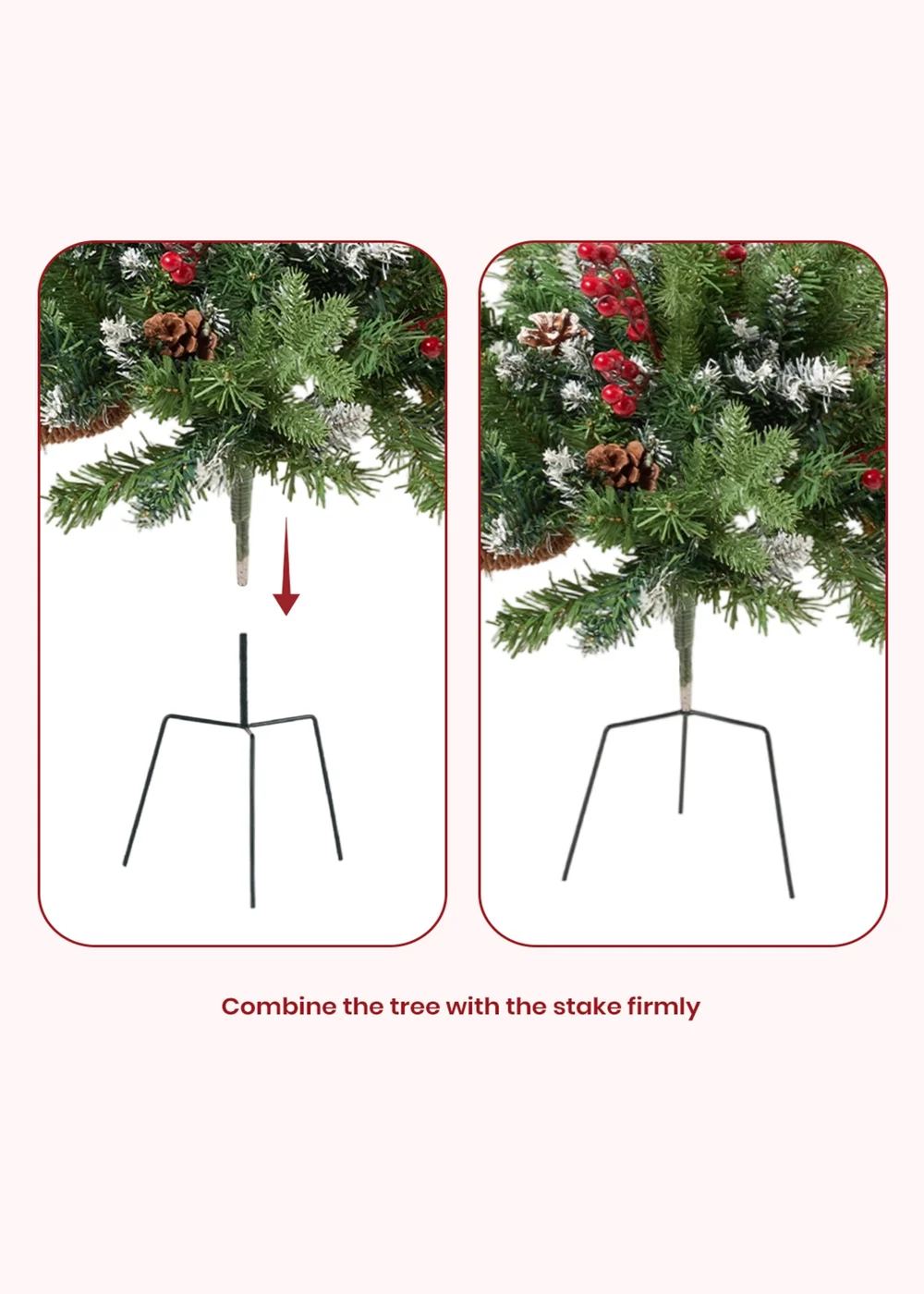 Lifeideas Green Artificial Christmas Tree with Decorations and LED Lights - One Size Image 4