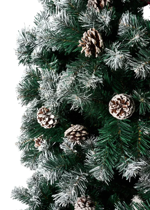 Lifeideas Green Snow Flocked Artificial Christmas Tree 180cm - One Size Image 5