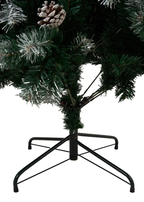 Lifeideas Green Snow Flocked Artificial Christmas Tree 180cm - One Size Image 4