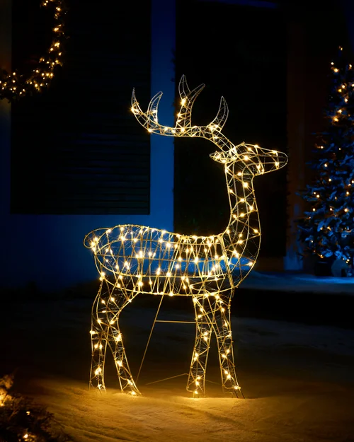 WeRChristmas Multi-Colour 2D Standing Reindeer Silhouette 95 Cm - No Size Image 2