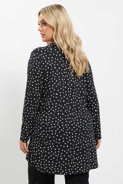 Yours Curve Black Spot Jersey Shirt - 16 Image 3