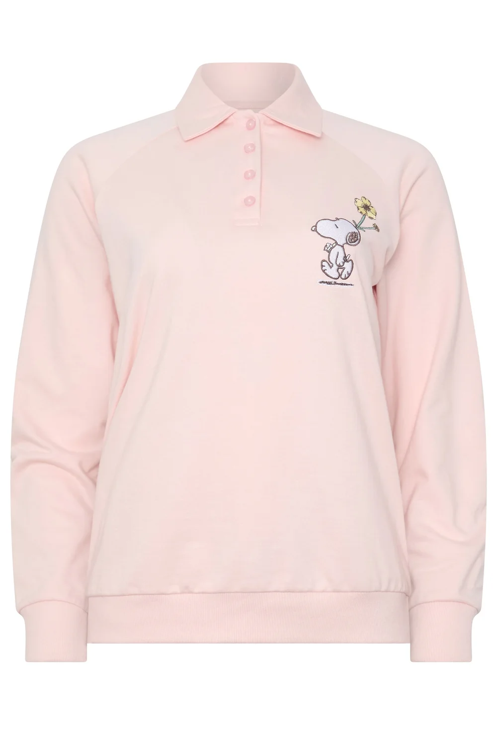 PixieGirl Petite Baby Pink Cotton Snoopy Embroidered Sweatshirt - 12 Image 5