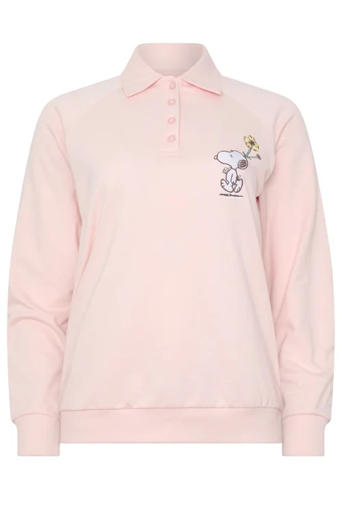PixieGirl Petite Baby Pink Cotton Snoopy Embroidered Sweatshirt - 12 Image 5