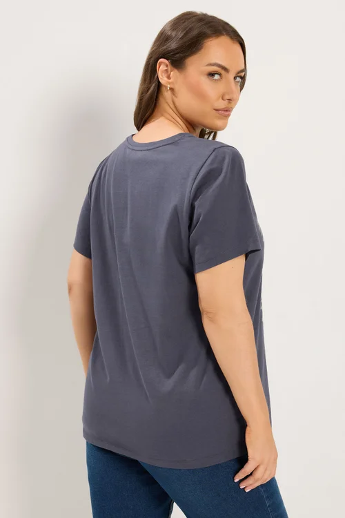 Yours Curve Grey Zebra Foil T-Shirt - 26-28 Image 4