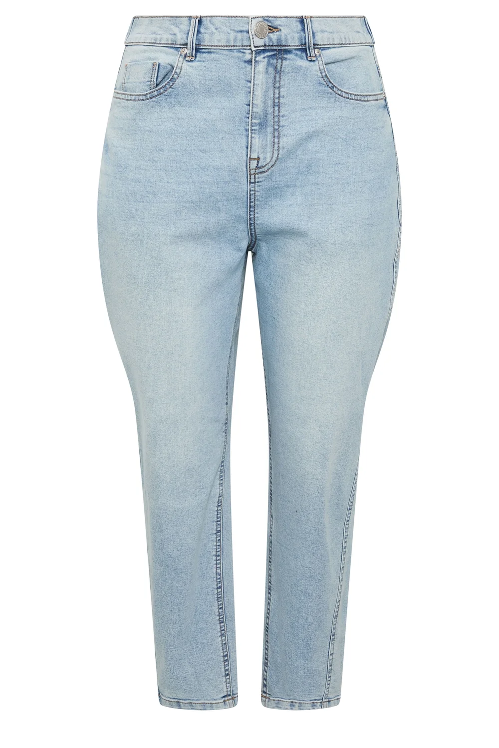 Yours Curve Light Blue Barrel Leg Denim Jeans - 18/L28 Image 5