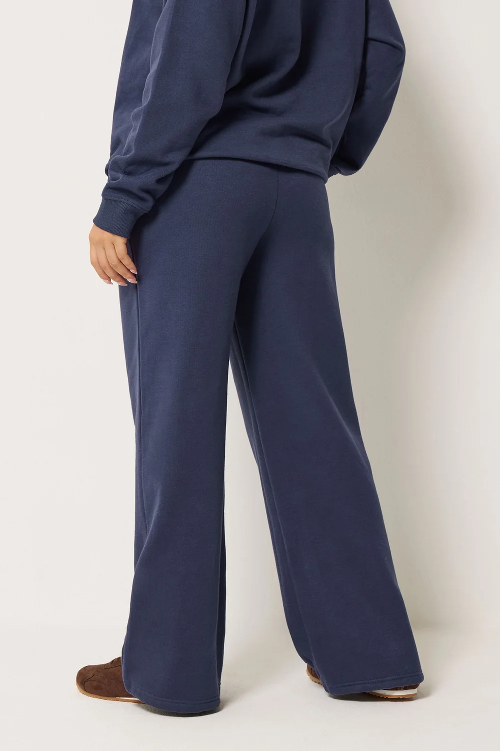 PixieGirl Petite Navy Blue 'St Etienne' Wide Leg Joggers - 14/L27 Image 4