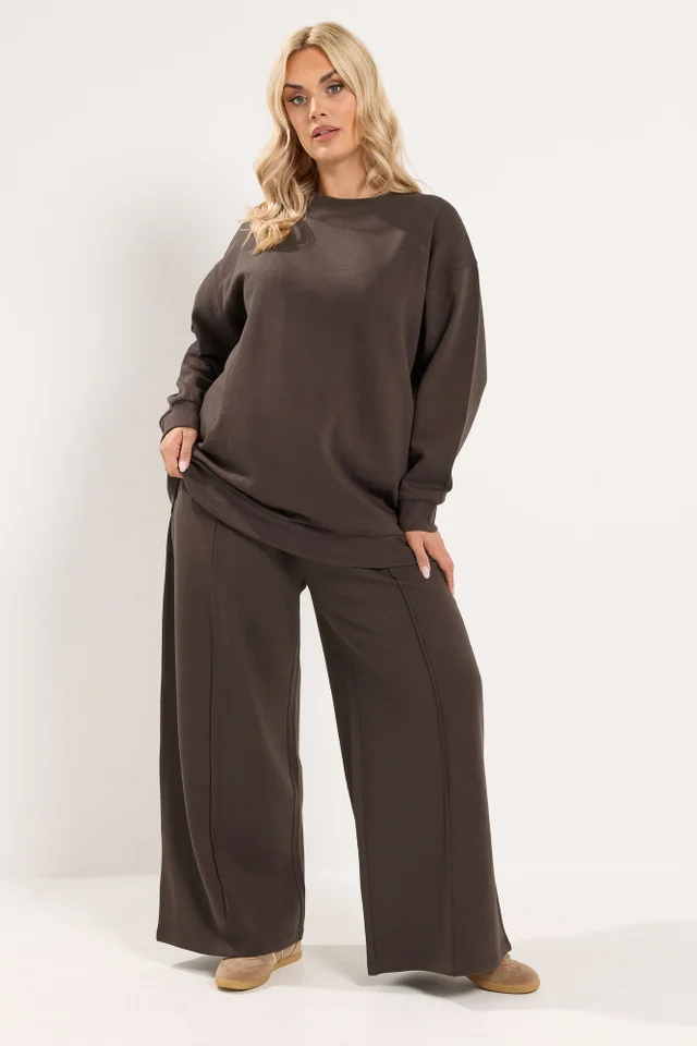 Yours Curve Chocolate Brown Sweatshirt