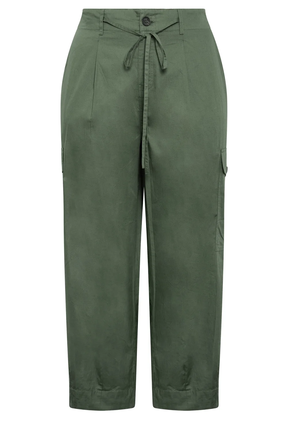 Yours Curve Green Barrel Cargo Trousers - 16 Image 5