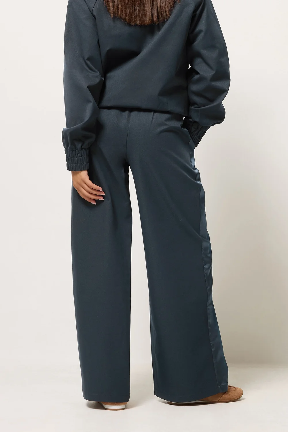 PixieGirl Petite Navy Blue Wide Leg Trousers - 16 Image 3