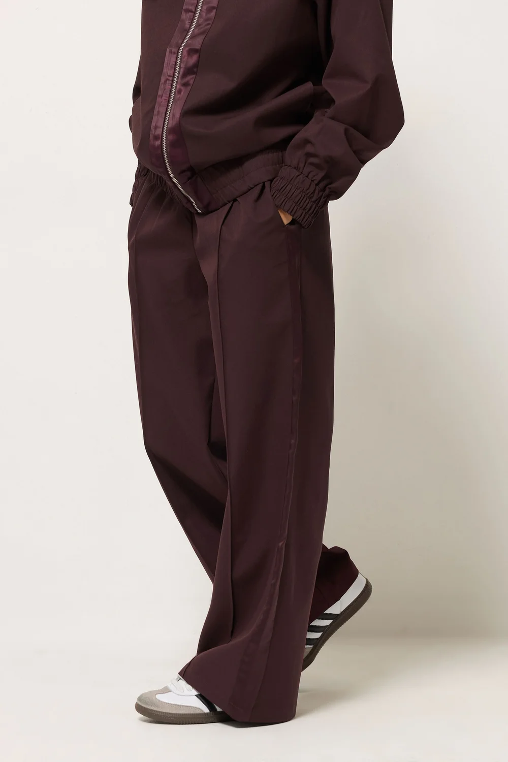 PixieGirl Petite Burgundy Wide Leg Trousers - 10 Image 2