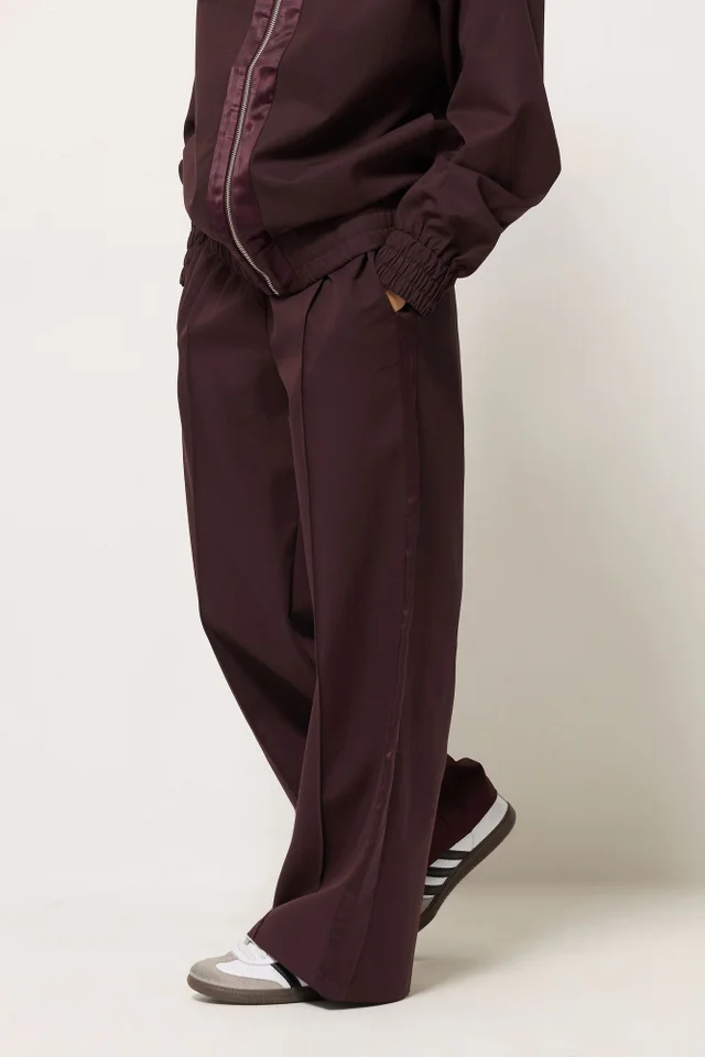PixieGirl Petite Burgundy Wide Leg Trousers