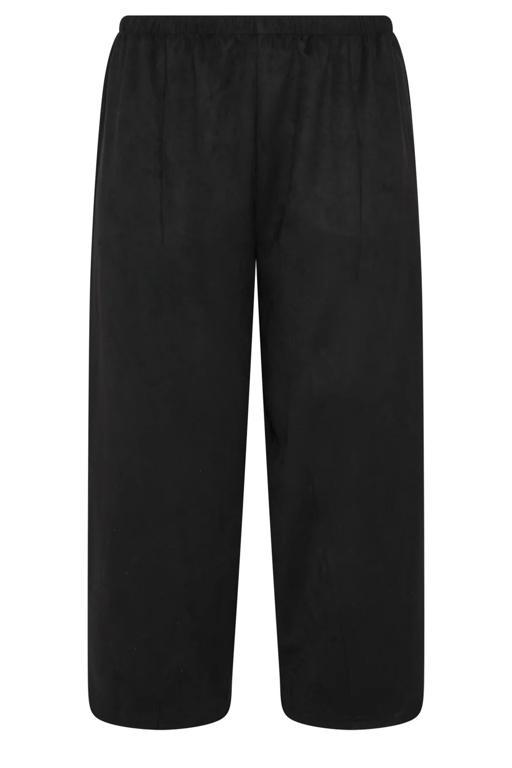 Yours Curve Black Faux Suede Barrel Leg Trousers - 26-28/L30 Image 5