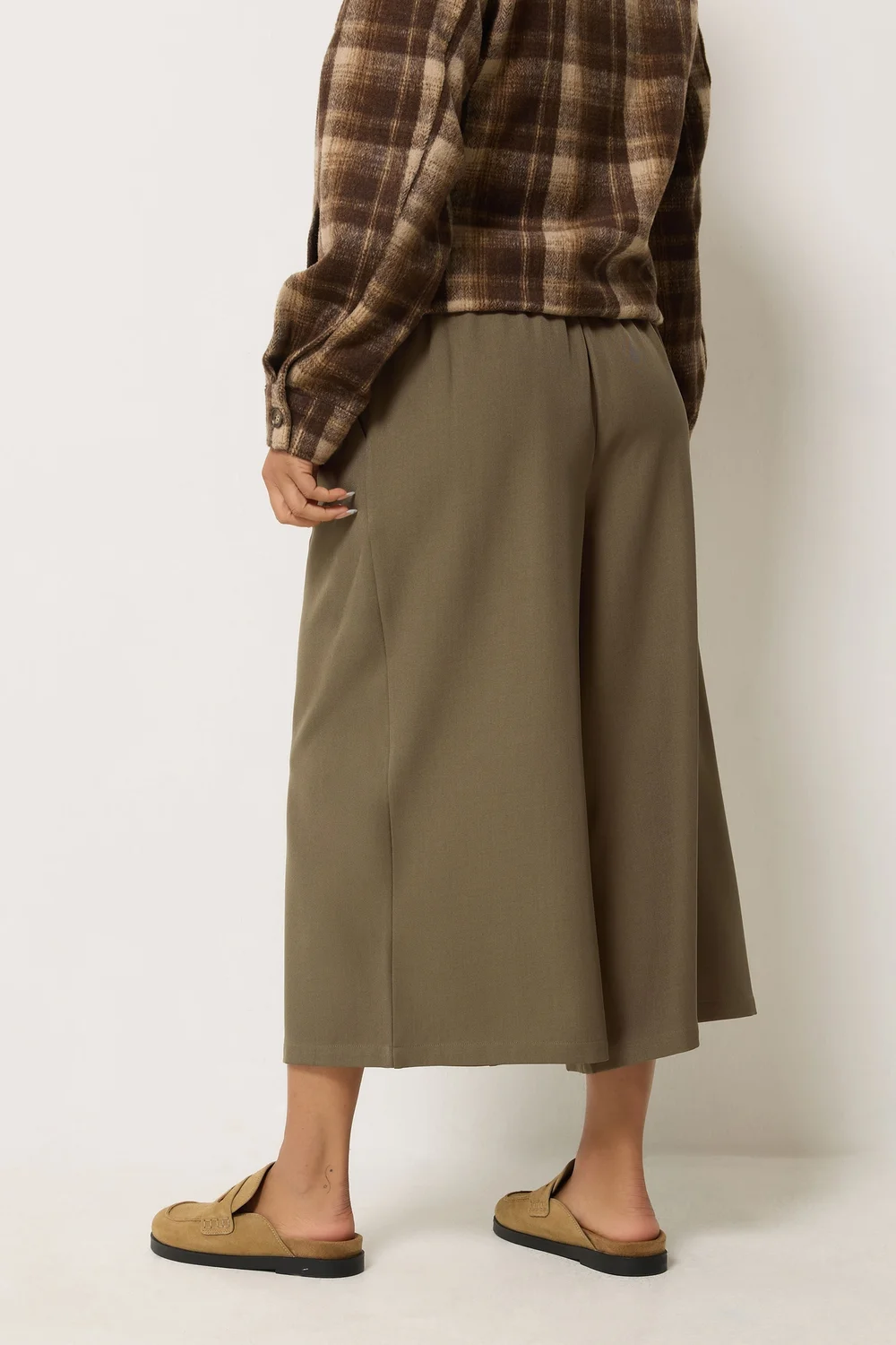 PixieGirl Petite Mocha Brown Wide Leg Culottes - 6 Image 3