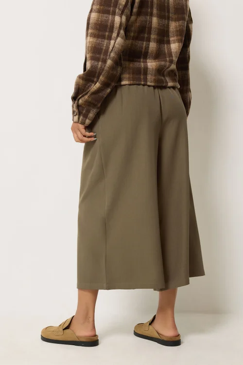 PixieGirl Petite Mocha Brown Wide Leg Culottes - 6 Image 3
