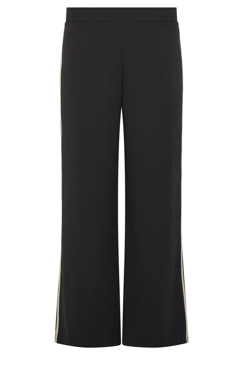 PixieGirl Petite Black Side Stripe Detail Wide Leg Trousers - 18/l27 Image 5