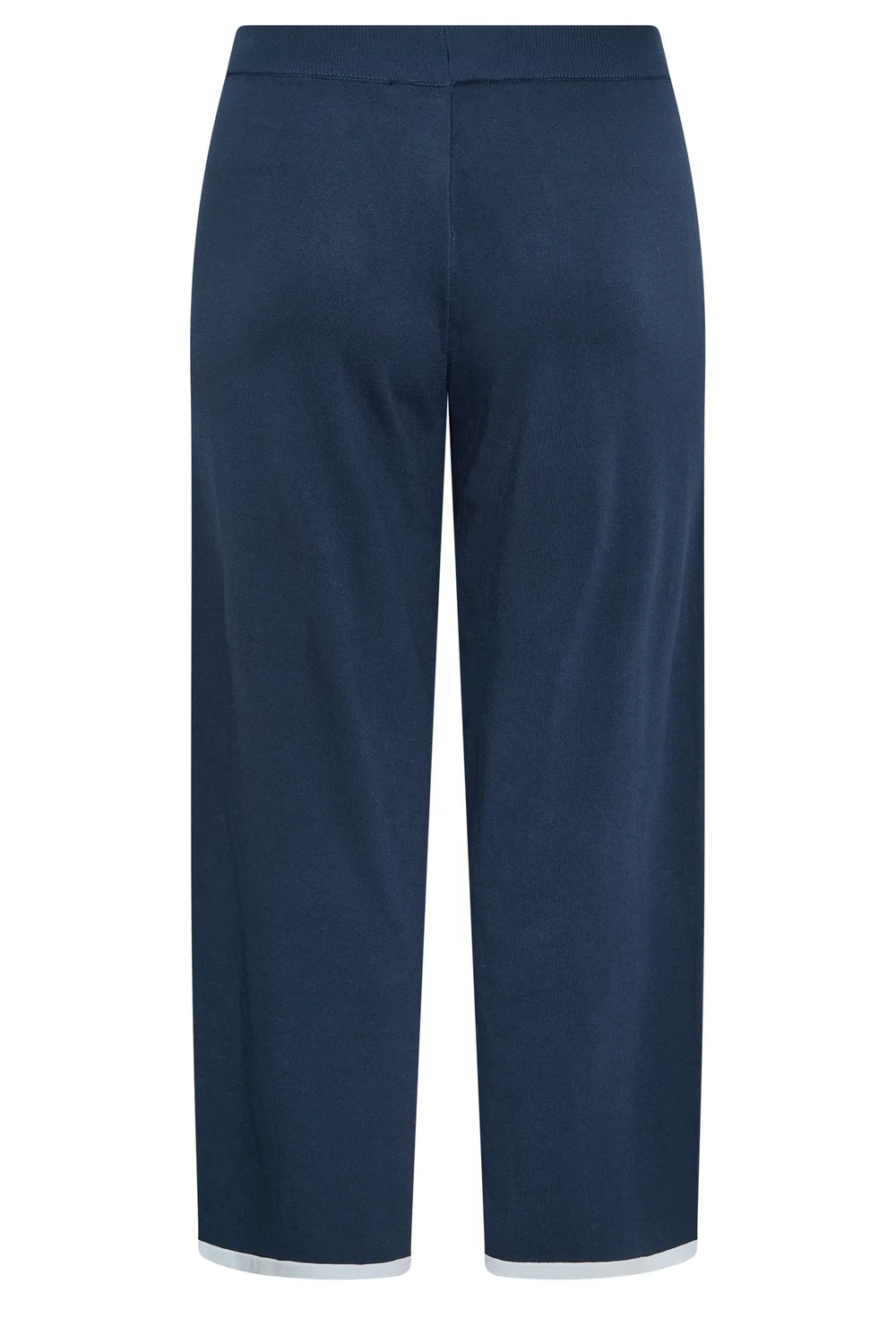 Yours Limited Curve Navy Blue Contrast Hem Trousers - 10-12 Image 5