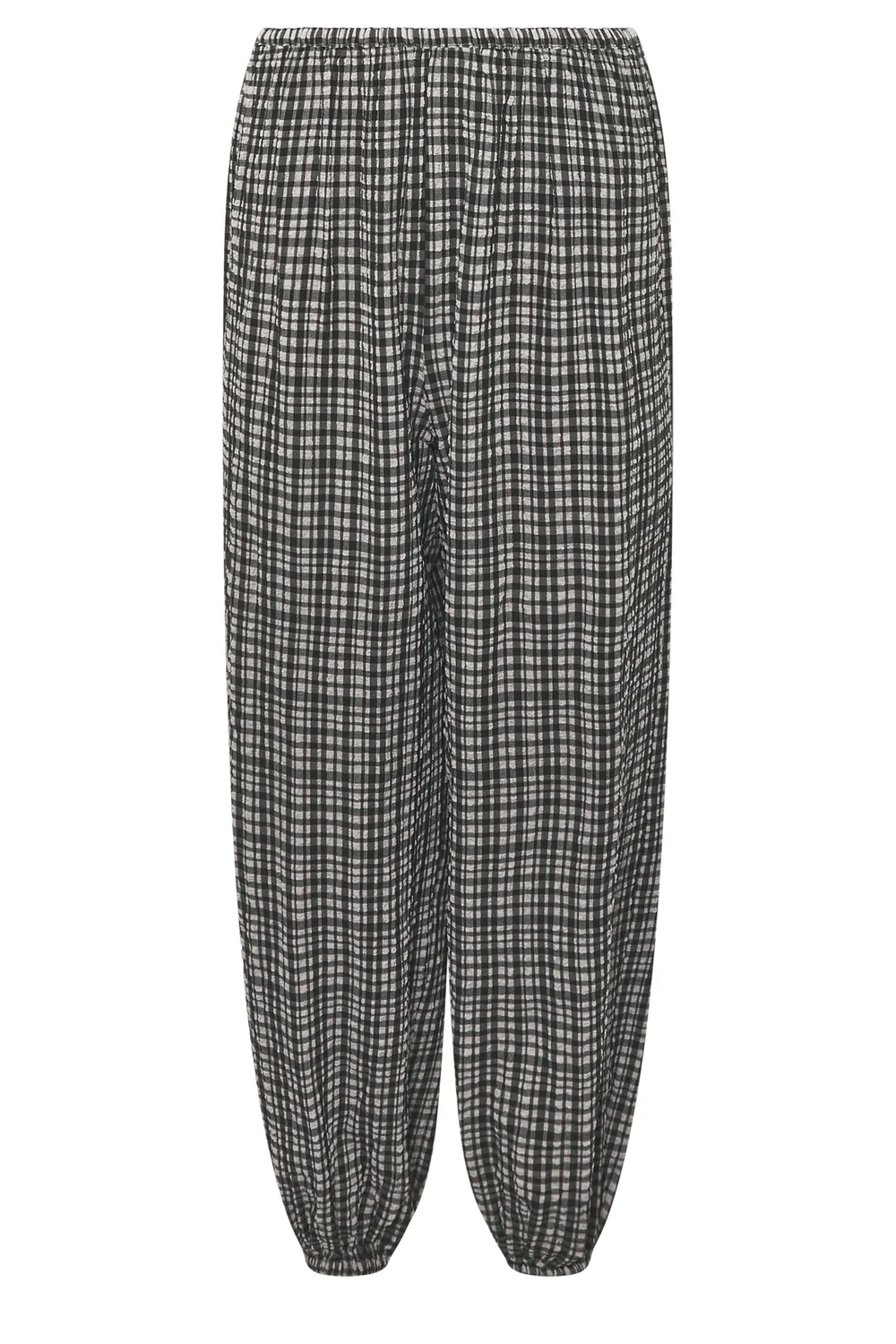 PixieGirl Petite Grey Check Crinkle Balloon Trousers - 14/L27 Image 5