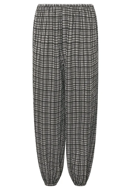 PixieGirl Petite Grey Check Crinkle Balloon Trousers - 14/L27 Image 5