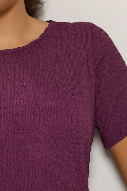 Yours Curve Purple Textured Swing Top - 30-32 Image 4