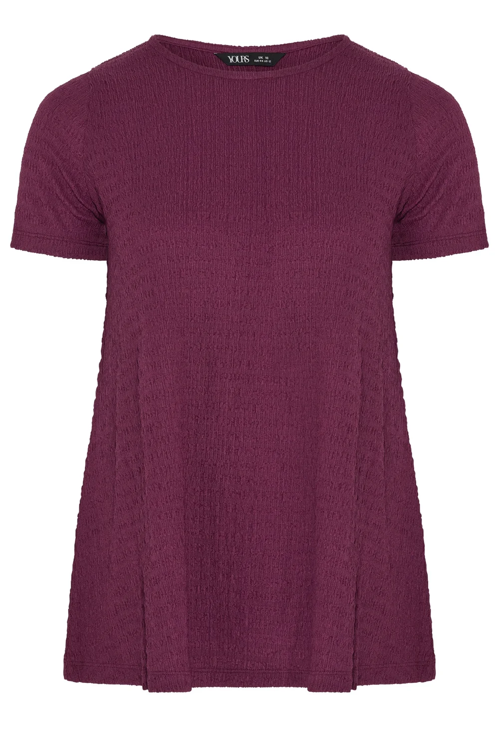 Yours Curve Purple Textured Swing Top - 30-32 Image 5