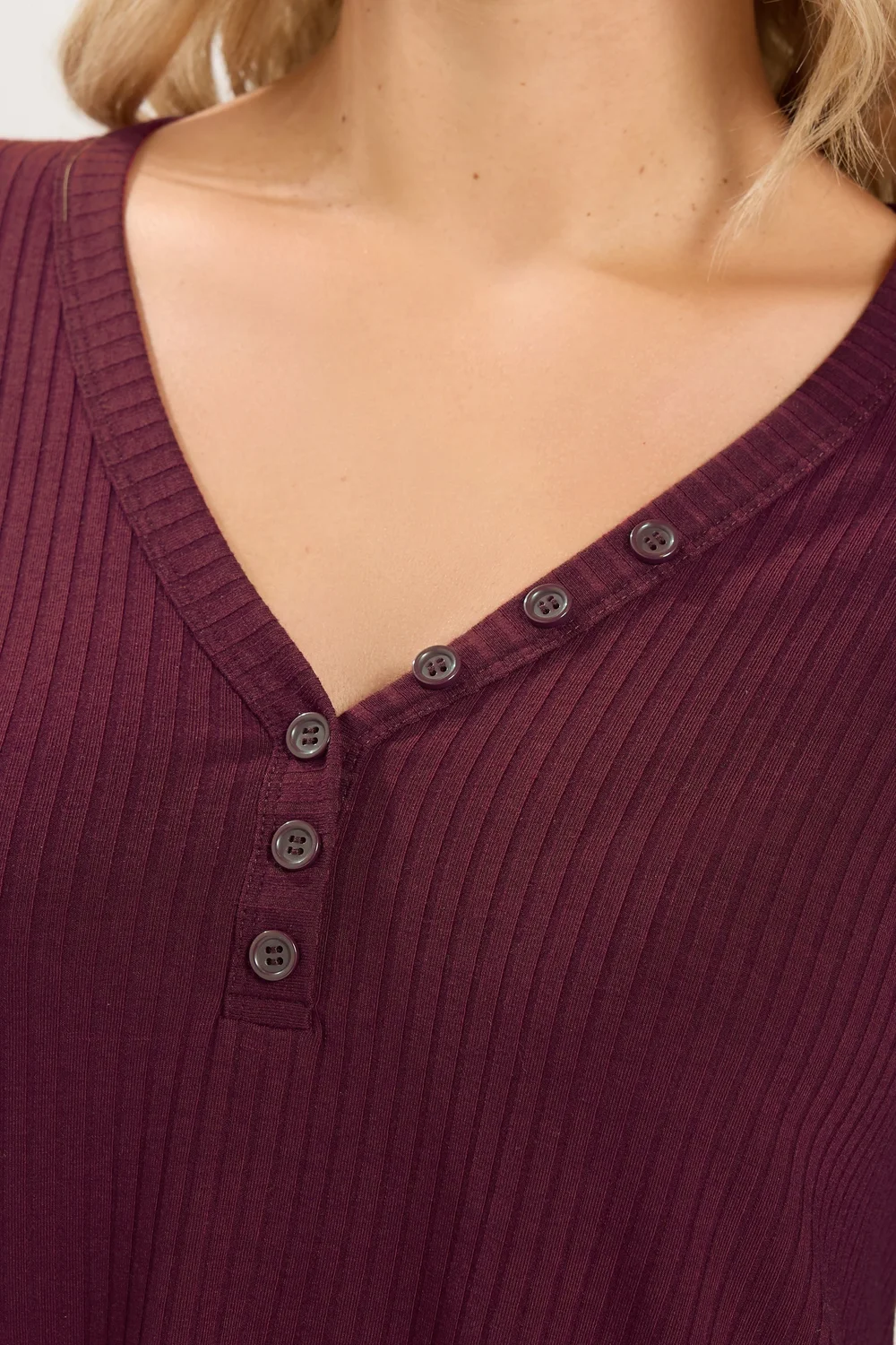 Yours Curve Red Henley Swing Top - 14 Image 4