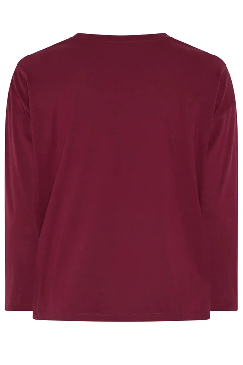 Yours Curve Red Relaxed Cotton Top - 18 Image 5