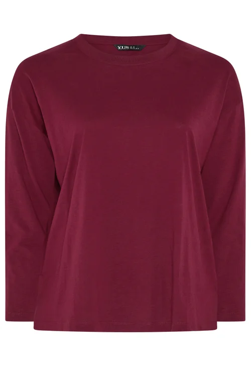 Yours Curve Red Relaxed Cotton Top - 18 Image 4