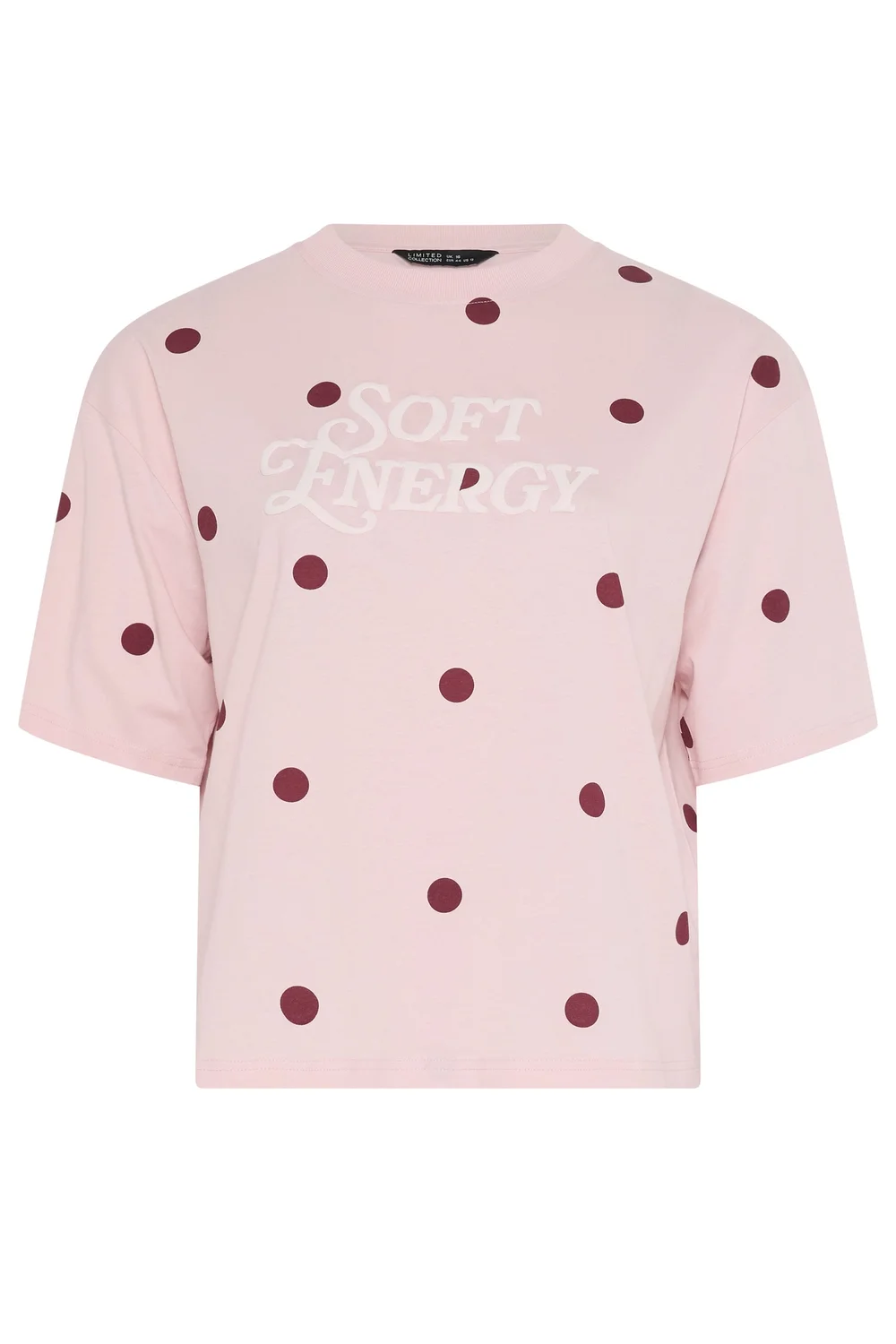 Yours Limited Curve Pink Polka Dot 'Soft Energy' T-Shirt - 18 Image 5