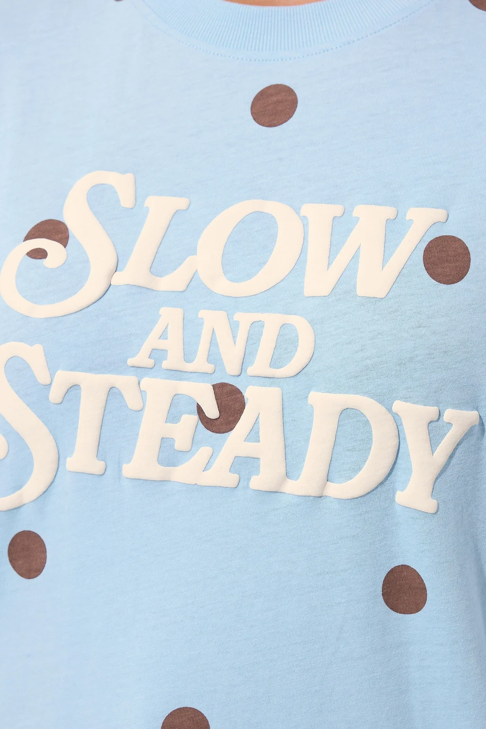 Yours Limited Curve Blue 'Slow & Steady' Polka Dot Tee - 16 Image 5