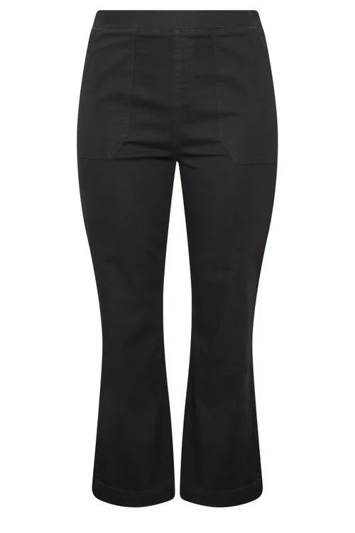 Yours Curve Black Patch Pocket Jeggings - 18/L30 Image 5