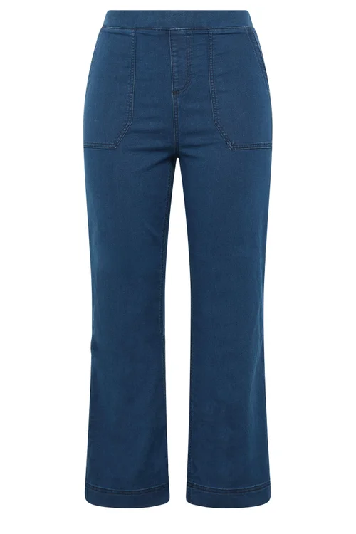 Yours Curve Blue Patch Pocket Jeggings - 18/L30 Image 5