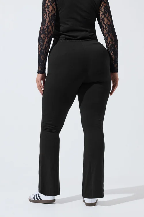 Yours Limited Collection Curve Black Lace Hem Leggings - 12 Image 3