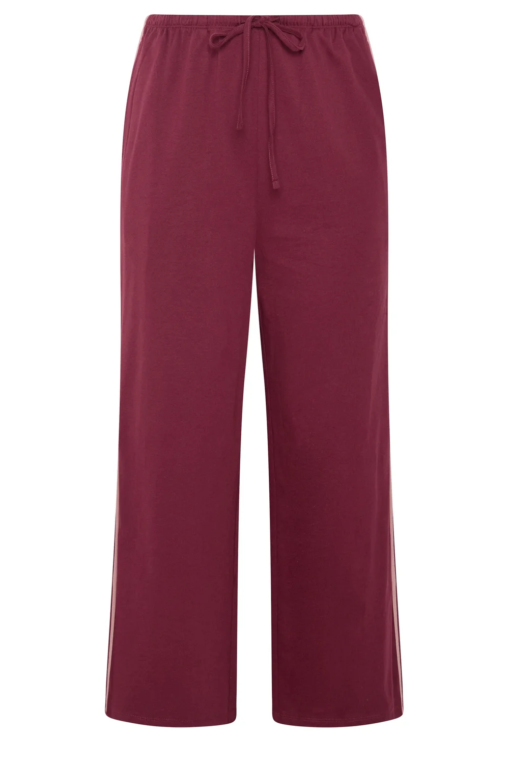 Yours Curve Red Side Stripe Wide Leg Joggers - 30-32/L28 Image 5
