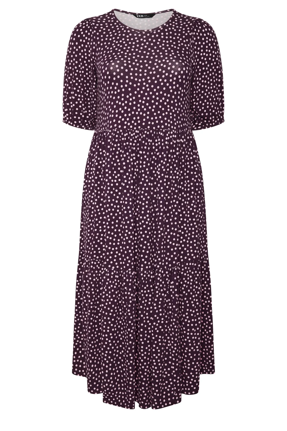 Yours Curve Purple Polka Dot Maxi Dress - 14 Image 5