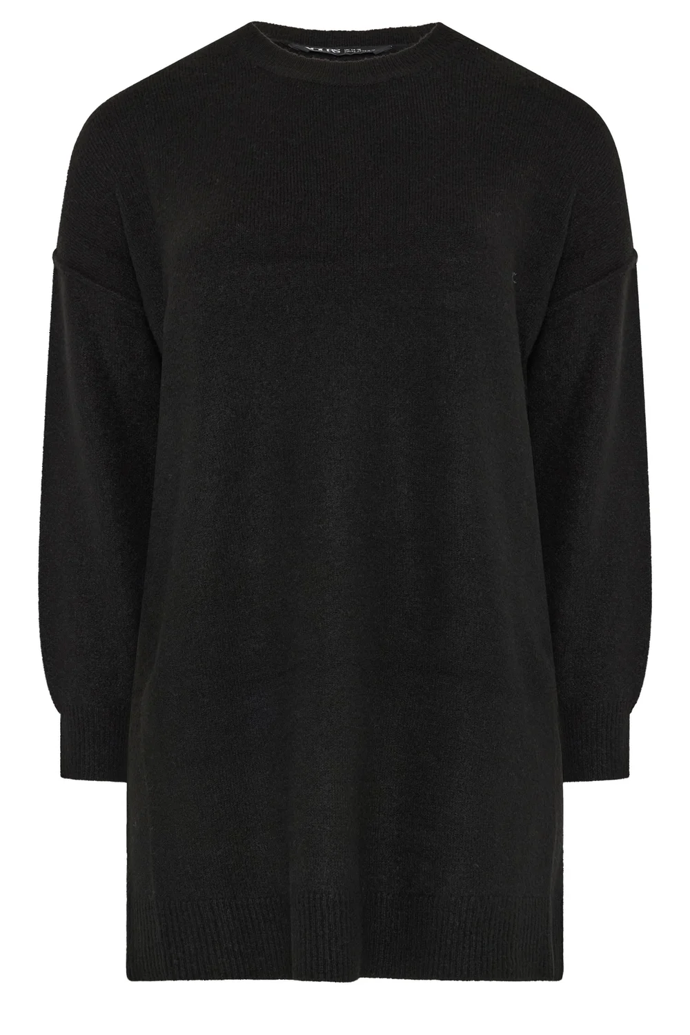 Yours Curve Black Long Sleeve Jumper Dress - 18-20 Image 5