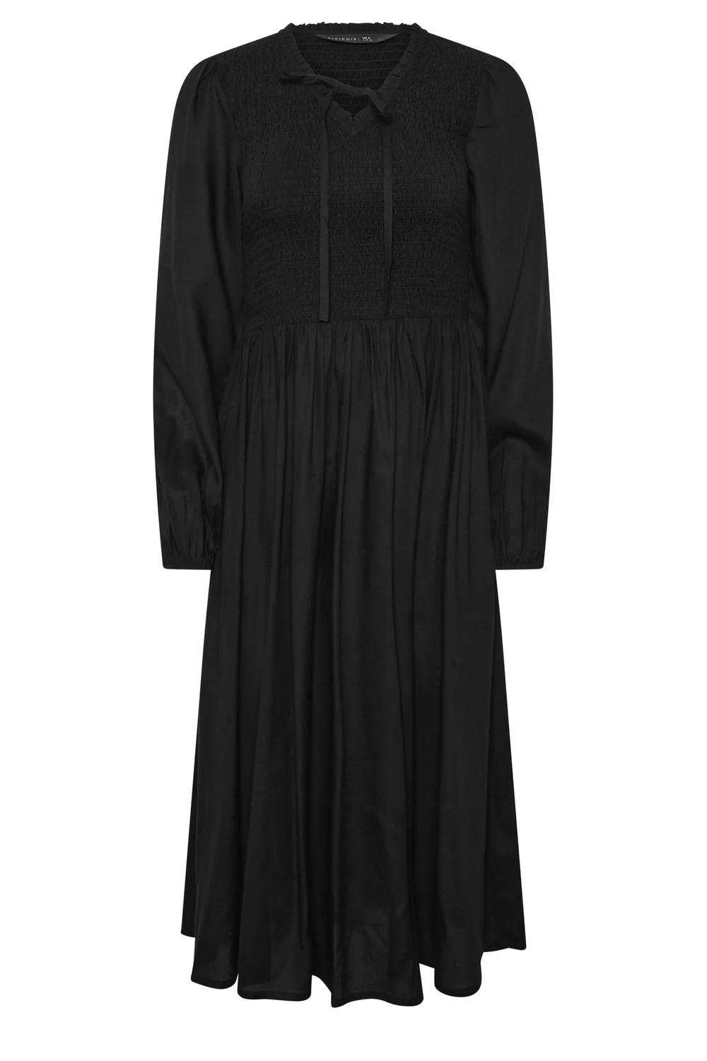 PixieGirl Petite Black Shirred Midi Dress - 6 Image 5