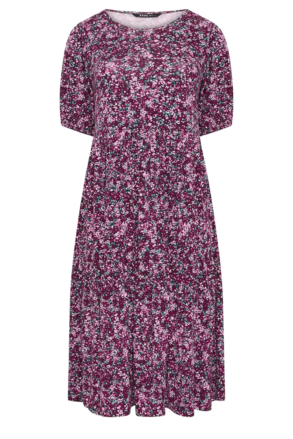 Yours Curve Pink Ditsy Floral Print Maxi Dress - 18 Image 5