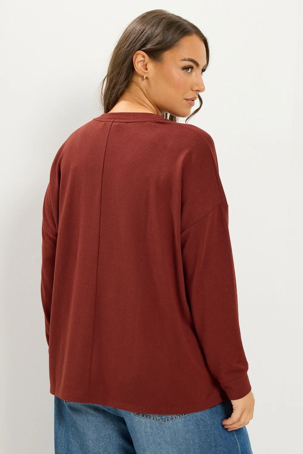 Yours Curve Rust Orange Soft Touch Jumper - 30-32 Image 3