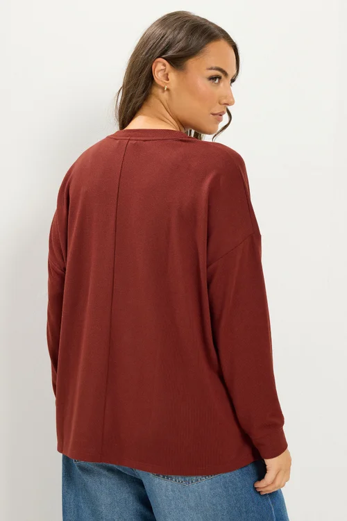 Yours Curve Rust Orange Soft Touch Jumper - 30-32 Image 3