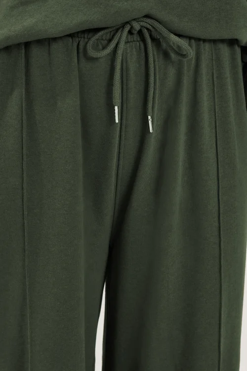 Yours Curve Khaki Green Sweatshirt & Jogger Set - 34-36/L30 Image 4