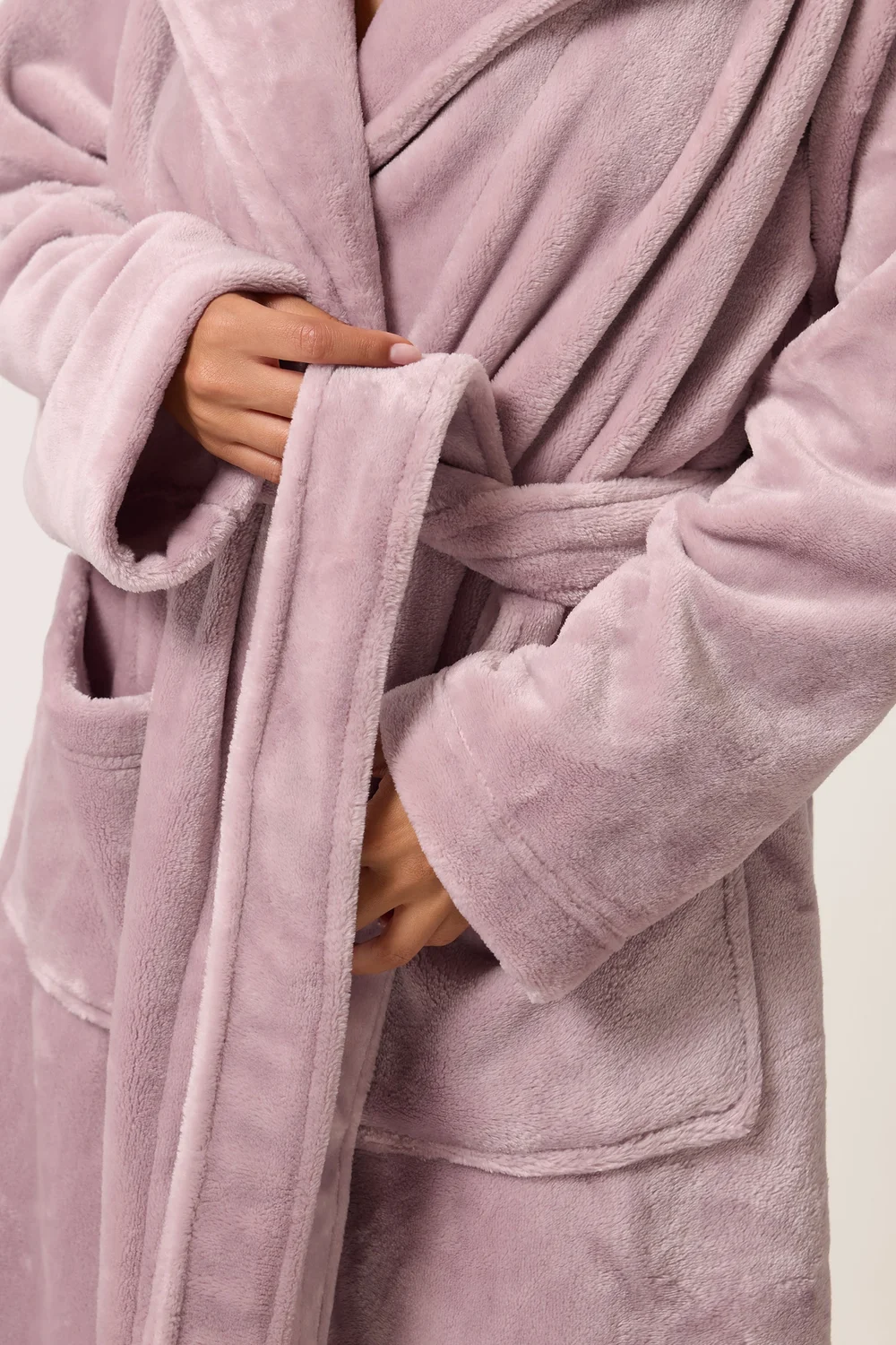 PixieGirl Petite Pink Super Luxe Hooded Dressing Gown - 6-8 Image 4