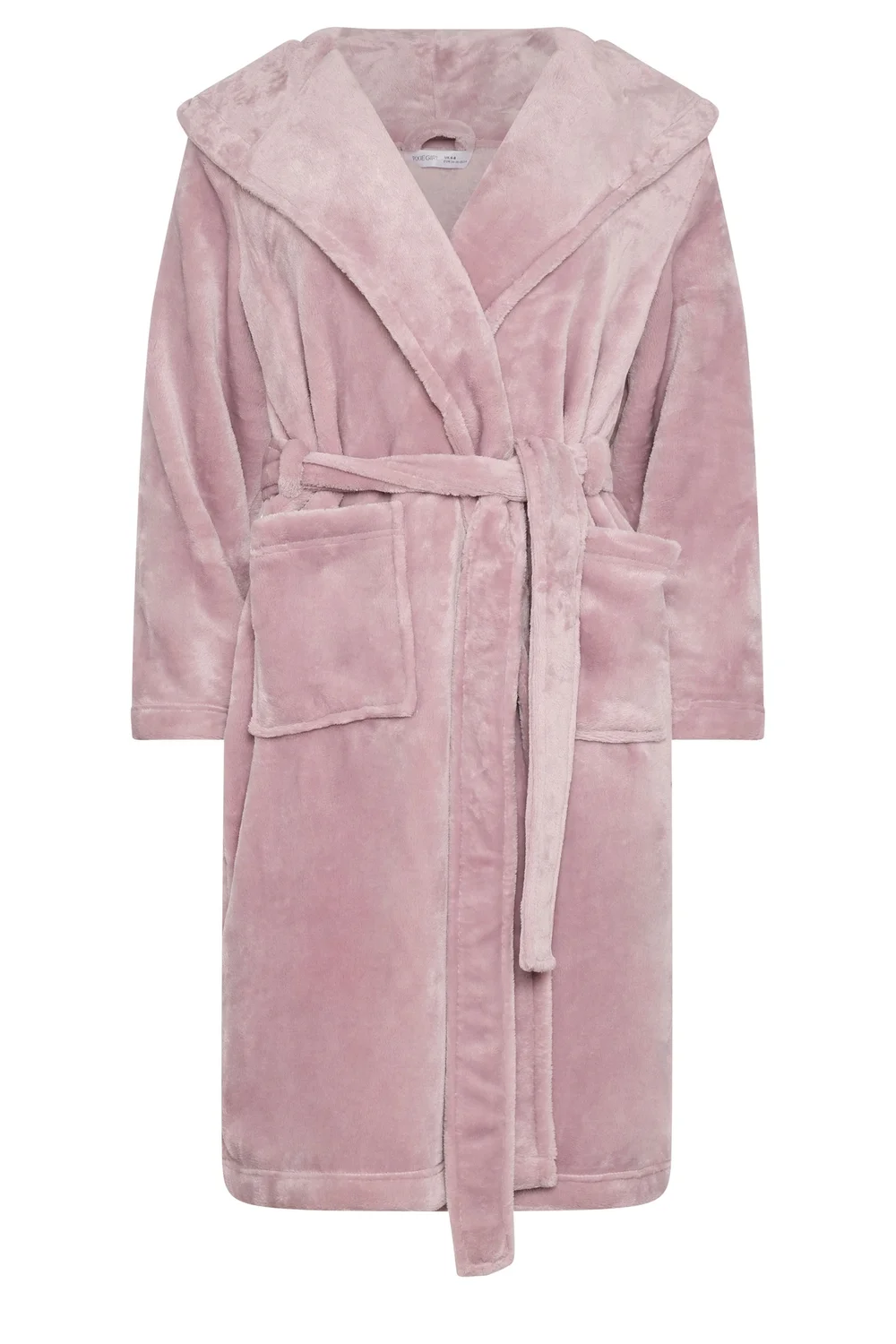 PixieGirl Petite Pink Super Luxe Hooded Dressing Gown - 6-8 Image 5