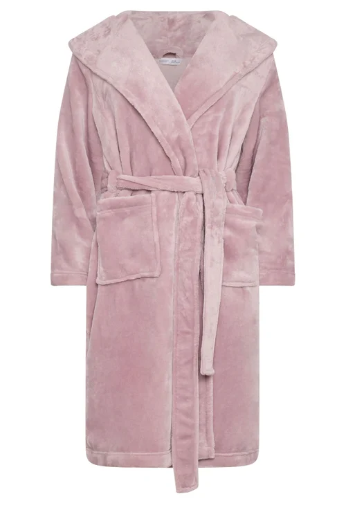 PixieGirl Petite Pink Super Luxe Hooded Dressing Gown - 6-8 Image 5
