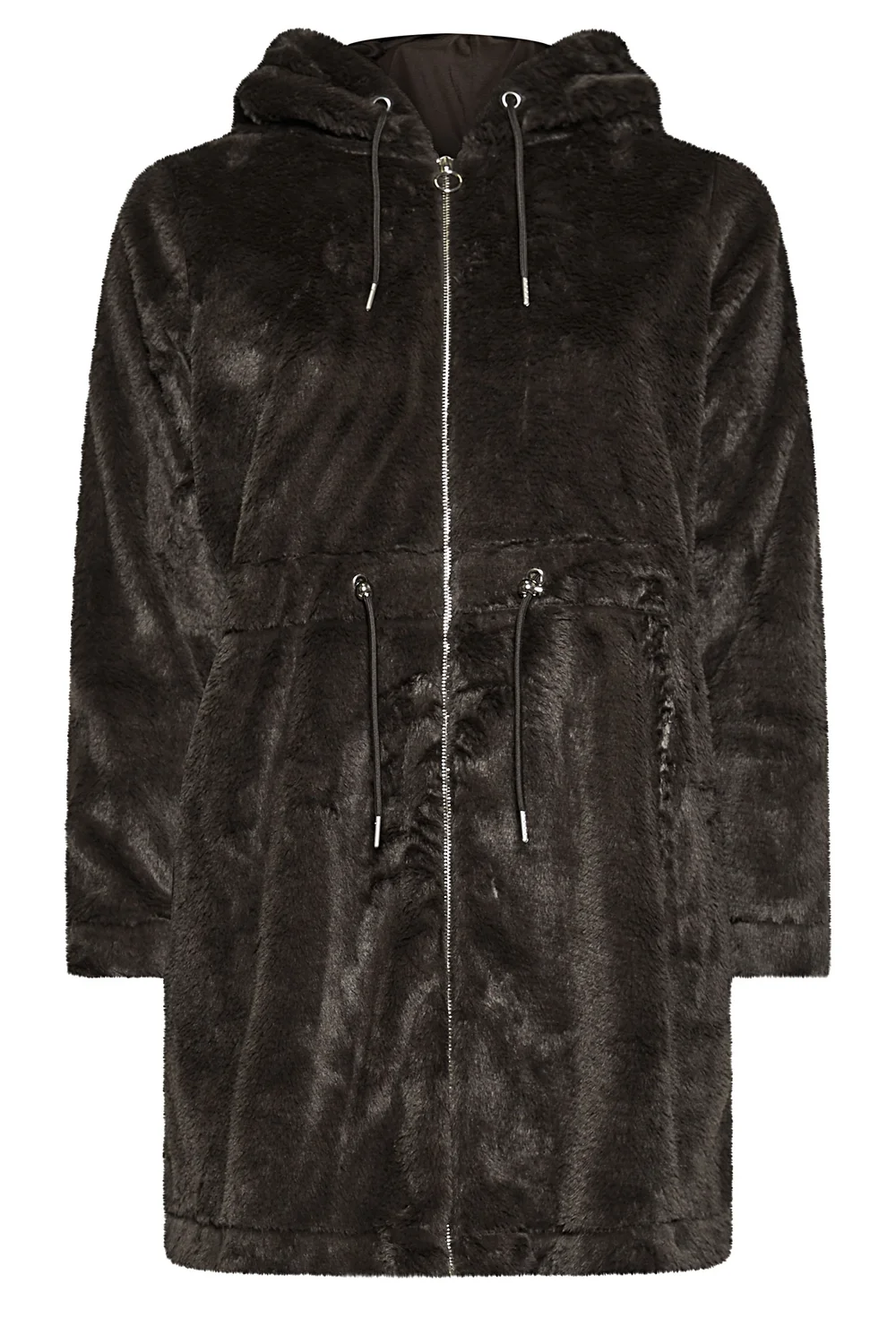 Yours Curve Chocolate Brown Faux Fur Fleece - 14 Image 5