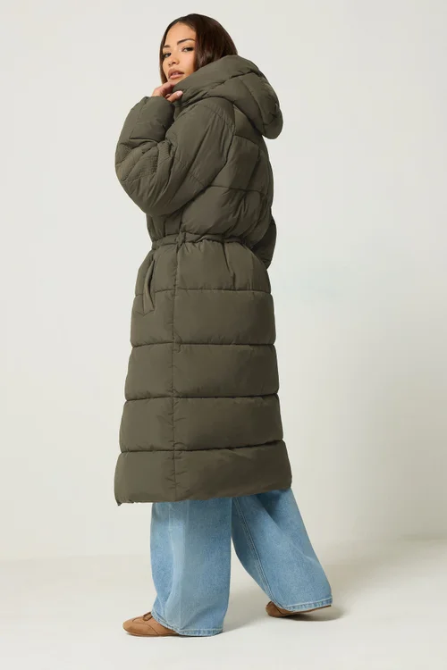PixieGirl Petite Chocolate Brown Midi Padded Coat - 6 Image 3